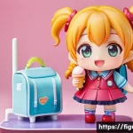 Home 19 일본 피규어 브랜드 추천 - A super deformed (SD) style anime girl figure, inspired by Nendoroid, with a chubby body and an over...